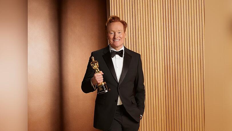 Die zwei Stars des Oscar-Abends: Conan O'Brien und der Goldjunge, um den sich in der Nacht auf den 16. M&auml;rz wieder alles drehen wird.
