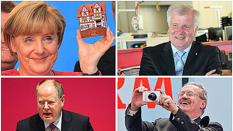 Merkel oder Steinbrück - Seehofer oder Ude. Die Spitzenkandidaten der großen Parteien im Bund und in Bayern im Körpercheck von Experte Michael Moesslang.