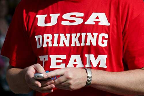Amerikanischer Oktoberfest-Besucher