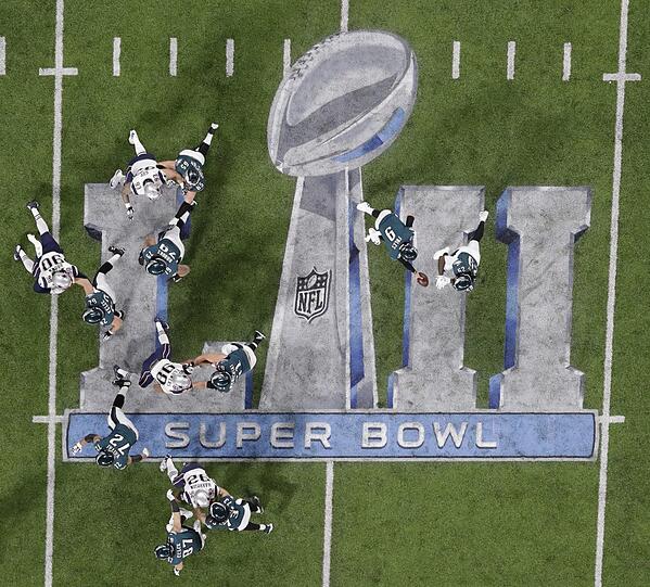 Blick von oben: Es ist die 52. Ausgabe des Super Bowl.