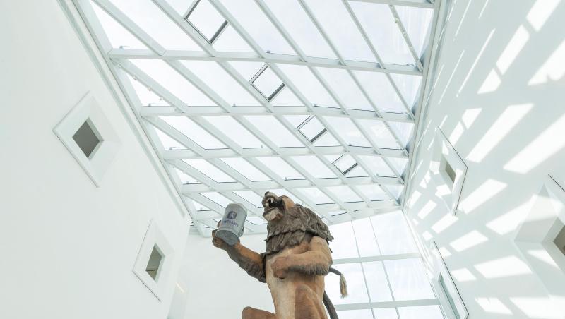 Der "Löwenbräu"-Löwe im Museum der Bayerischen Geschichte in Regensburg. Foto: Uwe Moosburger/Haus der Bayerischen Geschichte Der "Löwenbräu"-Löwe im Museum der Bayerischen Geschichte in Regensburg. Foto: Uwe Moosburger/Haus der Bayerischen Geschichte