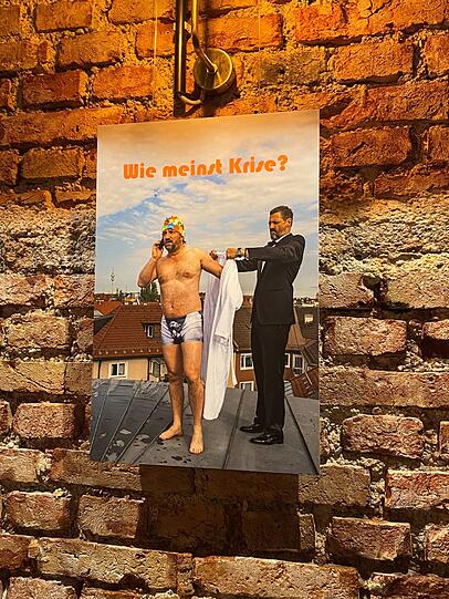 So schaut eine Selbstinszenierung von Künstler Florian Gandlgruber (links) und Marko Huth aus. So schaut eine Selbstinszenierung von Künstler Florian Gandlgruber (links) und Marko Huth aus.