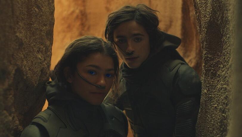 Zendaya und Timothée Chalamet im ersten Teil von "Dune". Zendaya und Timothée Chalamet im ersten Teil von "Dune".