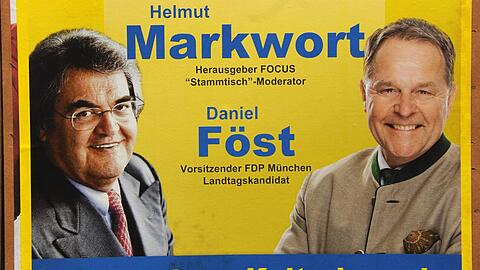 Einladung zum Kulturgespräch - oder Wahlkampf? Ein Ausschnitt des Plakats der FDP.