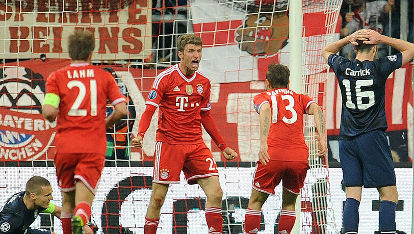 Machte das 2:1 gegen Manchester United: Thomas Müller vom FC Bayern Machte das 2:1 gegen Manchester United: Thomas Müller vom FC Bayern