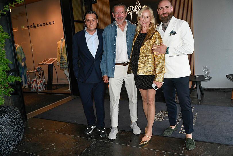 Noro Hoferer (CEO Strenesse), Christopher Körber (Managing Director Hugo Boss), Daniela Giller und Dominic von Proeck.