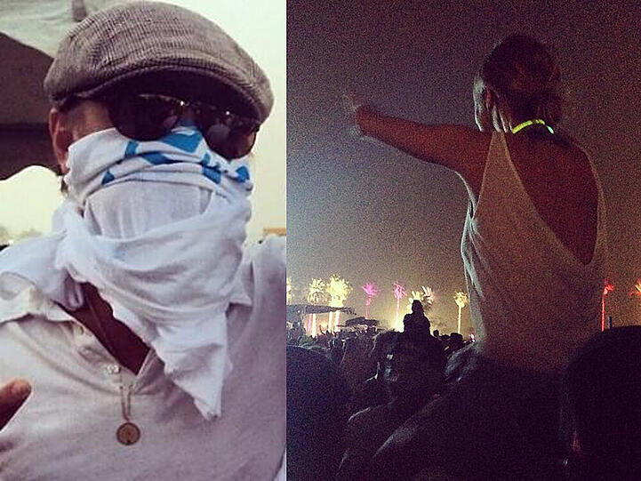 Coachella-Schnappschüsse von Leonardo DiCaprio und Toni Garrn