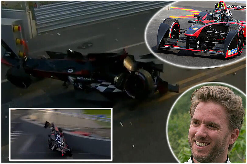 Schock für Nick Heidfeld: Der deutsche Rennfahrer überschlug sich mehrfach beim Formel-E-Rennen in Peking!