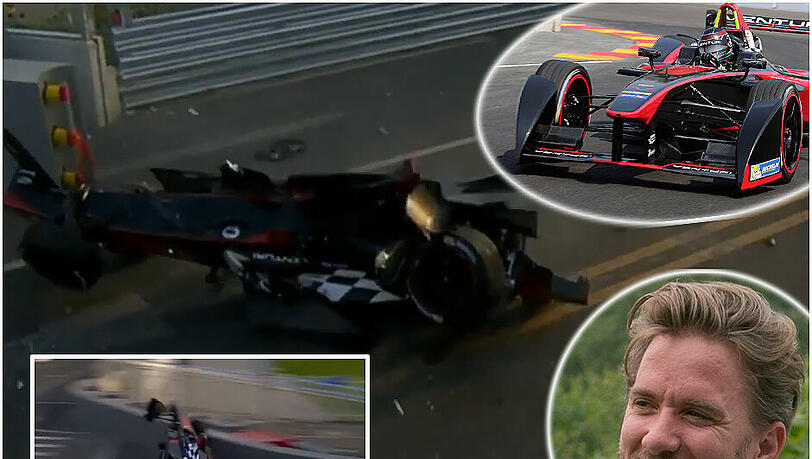 Schock für Nick Heidfeld: Der deutsche Rennfahrer überschlug sich mehrfach beim Formel-E-Rennen in Peking! Schock für Nick Heidfeld: Der deutsche Rennfahrer überschlug sich mehrfach beim Formel-E-Rennen in Peking!
