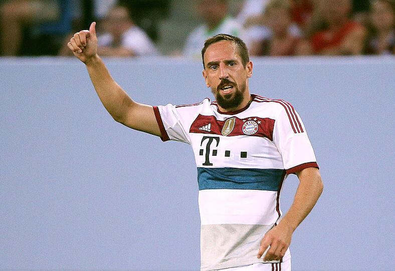 Daumen hoch: Franck Ribéry, der Rekord-Franzose unter den Bayern.
