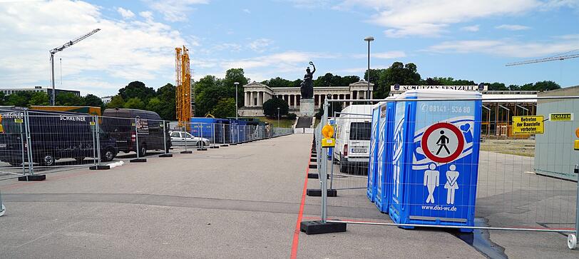 Die Bilder vom Start des Aufbaus der Theresienwiese am 10. Juli.