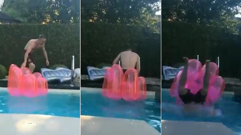 Franck Ribéry und seine Pool-Spielchen...