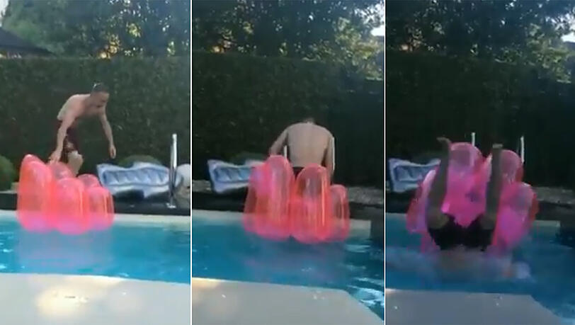 Franck Ribéry und seine Pool-Spielchen...