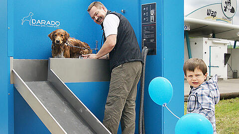 Hunde-Wasch-Center wie dieses von Darado wünscht sich die CSU in Münchens Parks.