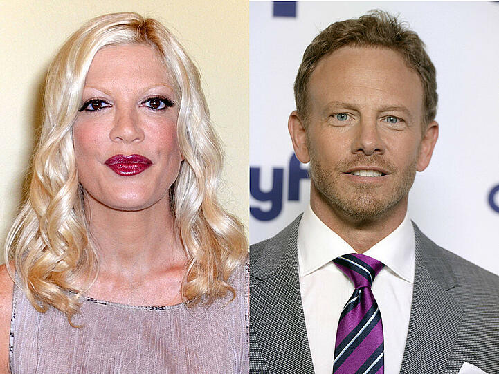 Spielten in den 90er Jahren in der Serie "Beverly Hills, 90210": Tori Spelling und Ian Ziering
