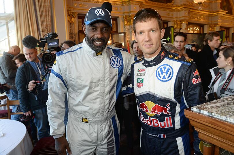 Schauspieler Idris Elba mit Sébastien Ogier