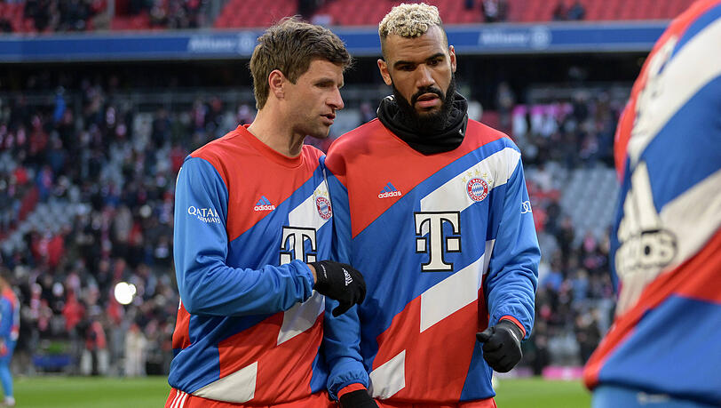 Offensiv-Duo des FC Bayern: Thomas Müller (l.) und Eric Maxim Choupo-Moting.