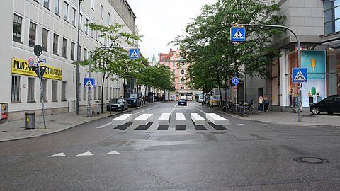 Vorschlag der Grünen: So könnte ein Zebrastreifen im 3D-Look ausschauen.