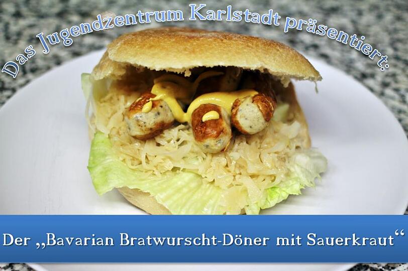 Jugendliche mögen Döner, und die bayerische Bratwurscht. Heraus kam der "Bratwurscht-Döner mit Sauerkraut".