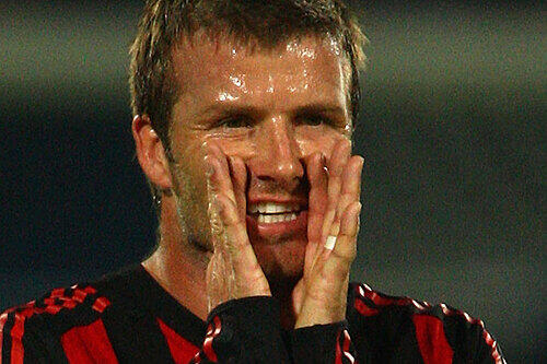 Blasser Einstand für Milan: David Beckham.