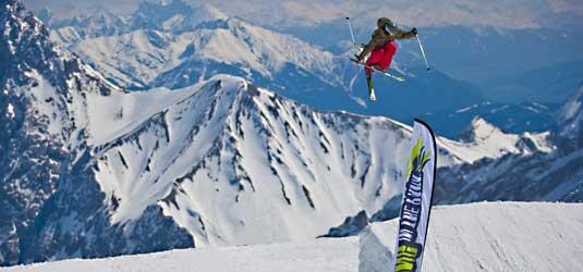 Auch für Freestyler bietet die Zugspitze ideale Wintersportbedingungen