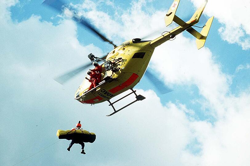Hubschrauber bei der Rettung: Notarzteinsatz (Symbolbild)