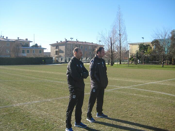 1860-Coach Alexander Schmidt und sein Co-Trainer Markus Schroth haben viel vor in Coccaglio