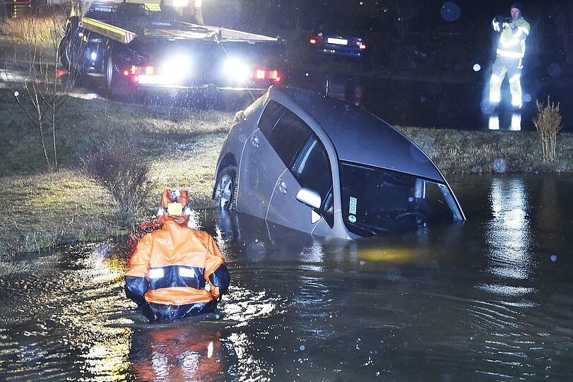 Die "Pfütze" war leider ein tieferer Weiher.