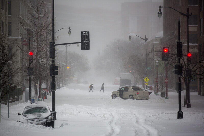 Die Bilder vom Schneechaos im Osten der USA.