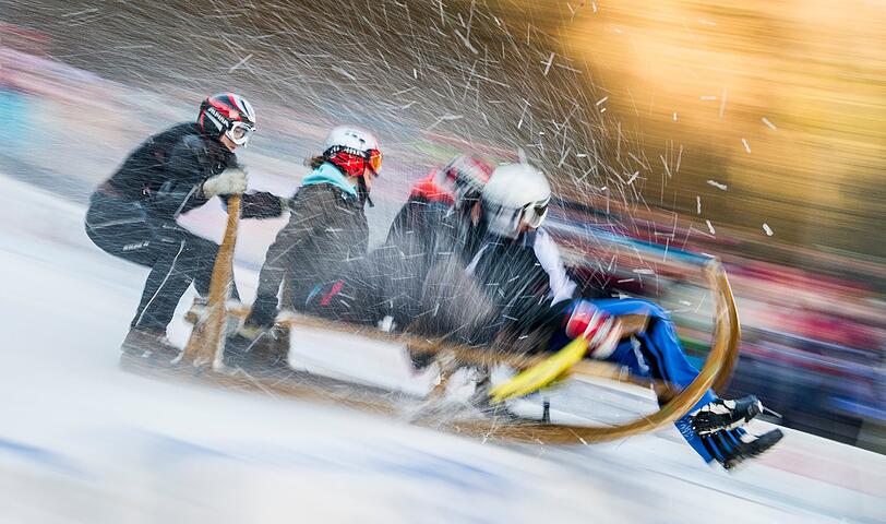 Impressionen vom Hornschlittenrennen in Garmisch-Partenkirchen