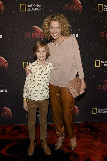 Aline von Drateln und Sohn David.