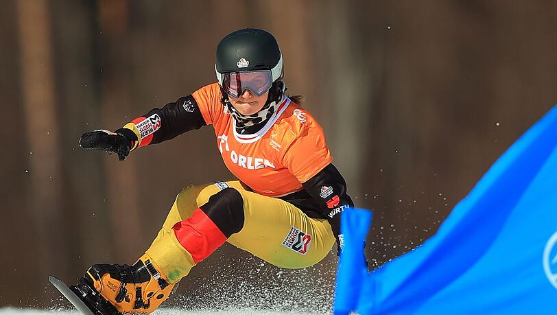 Ramona Hofmeister aus Deutschland in Aktion beim Parallel-Riesenslalom.