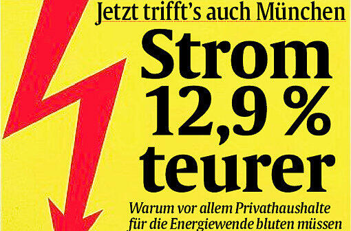 Das wird teuer: Verbraucher in Deutschland müssen fast flächendeckend mehr Geld für ihren Strom bezahlen. Bundesweit erhöhen fast alle Versorgungsunternehmen zu Jahresbeginn die Preise&ndash; um bis zu 20,2 Prozent! In München verlangen die Stadtwerke ab dem 1. März im Schnitt 12,9 Prozent mehr von ihren Kunden.