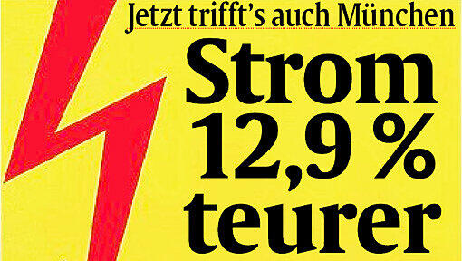 Das wird teuer: Verbraucher in Deutschland müssen fast flächendeckend mehr Geld für ihren Strom bezahlen. Bundesweit erhöhen fast alle Versorgungsunternehmen zu Jahresbeginn die Preise&ndash; um bis zu 20,2 Prozent! In München verlangen die Stadtwerke ab dem 1. März im Schnitt 12,9 Prozent mehr von ihren Kunden.