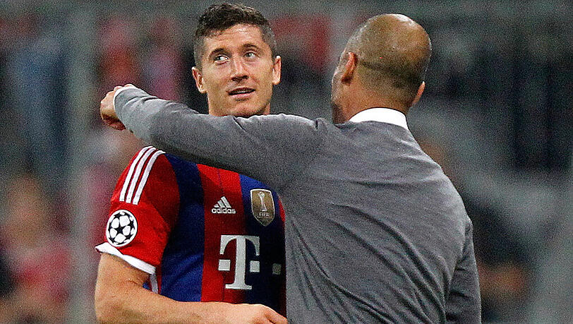 Bayern-Trainer Pep Guardiola weiß nur zu genau, was er an Robert Lewandowski hat. Bayern-Trainer Pep Guardiola weiß nur zu genau, was er an Robert Lewandowski hat.
