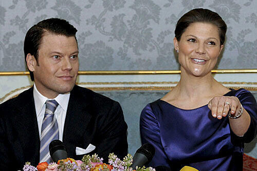 Daniel Westling und seine Zukünftige, Victoria, Prinzessin von Schweden