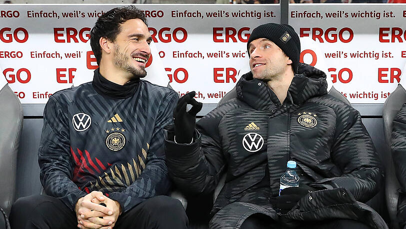 Mats Hummels (l.) und sein Kumpel Thomas M&uuml;ller.