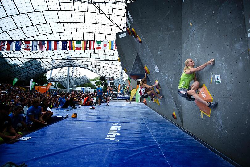 Hier wird das Olympiastadion zur Boulder-Arena.
