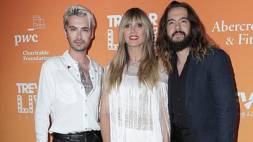 Bill Kaulitz (v.l.n.r.), Heidi Klum und Tom Kaulitz sind ein eingespieltes Trio.