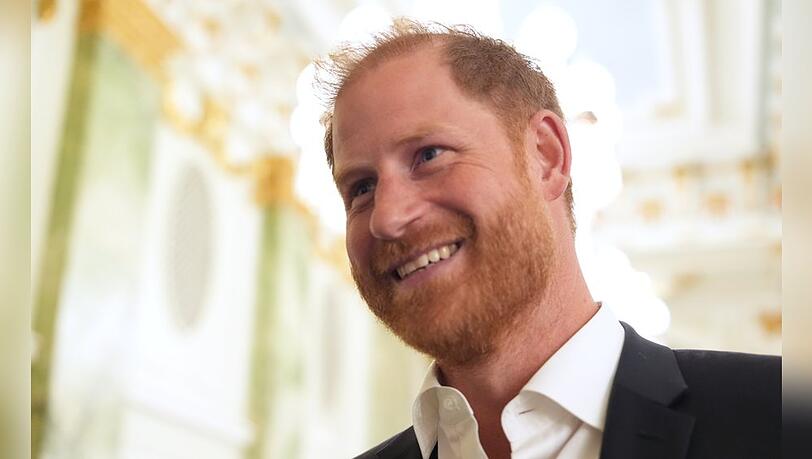 Prinz Harry war am Mittwoch sichtlich gut gelaunt. Prinz Harry war am Mittwoch sichtlich gut gelaunt.
