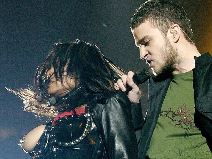 Janet Jackson mit Timberlake beim Superbowl