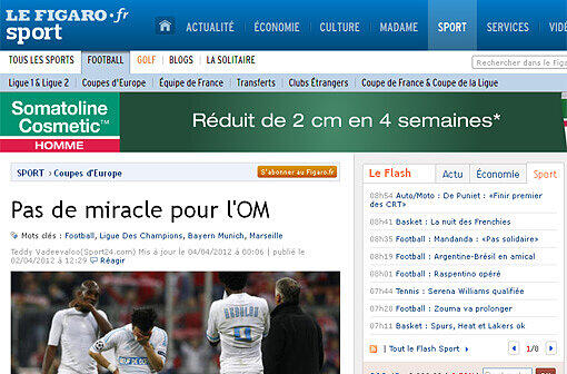 Die französische Tageszeitung Le Figaro stellt fest: Es gab "Kein Wunder für Olympique Marseille".