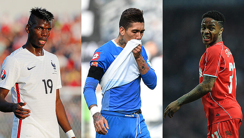 Objekte der Begierde: Paul Pogba, Roberto Firmino, Raheem Sterling (von links). Objekte der Begierde: Paul Pogba, Roberto Firmino, Raheem Sterling (von links).