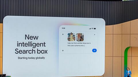 Das Eingabefeld der Google-Suchmaschine kann jetzt auch Fotos verarbeiten.