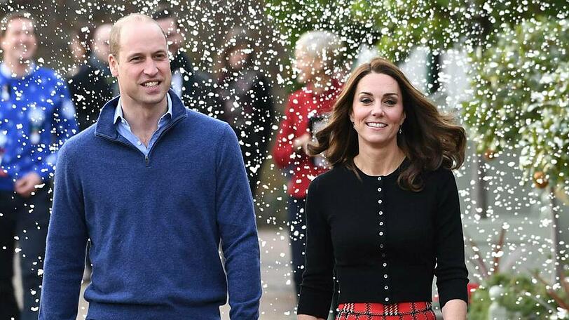 Prinz William und Herzogin Kate auf einer Weihnachtsfeier im vergangenen Jahr