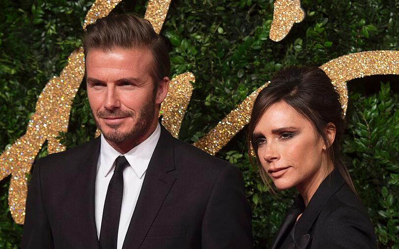 Das Ehepaar Beckham bei seinem Auftritt in London