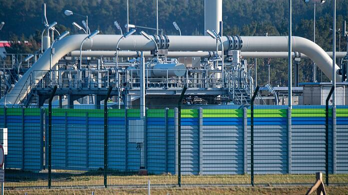 Die Gasempfangsstation der Ostseepipeline Nord Stream 2.