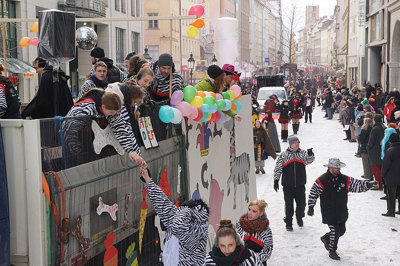 Weitere Bilder vom Faschingsumzug der "Damischen Ritter" in München am 08. Februar 2015.