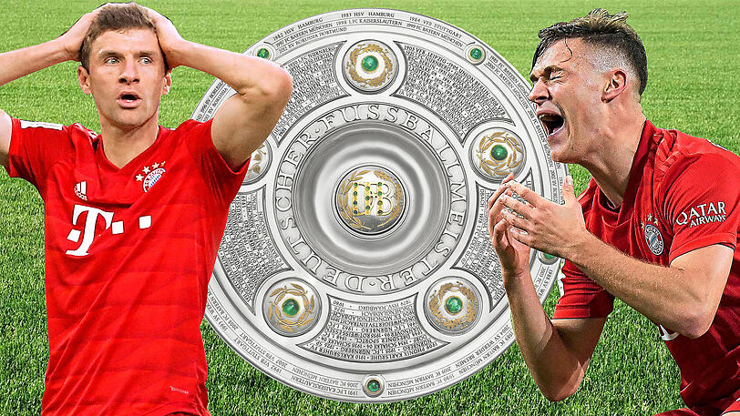 "Hier zu verlieren, ist brutal für uns", sagt Thomas Müller (r.) nach dem 1:2 der Bayern bei Tabellenführer Mönchengladbach. Joshua Kimmich spricht von einem "negativen Lauf".