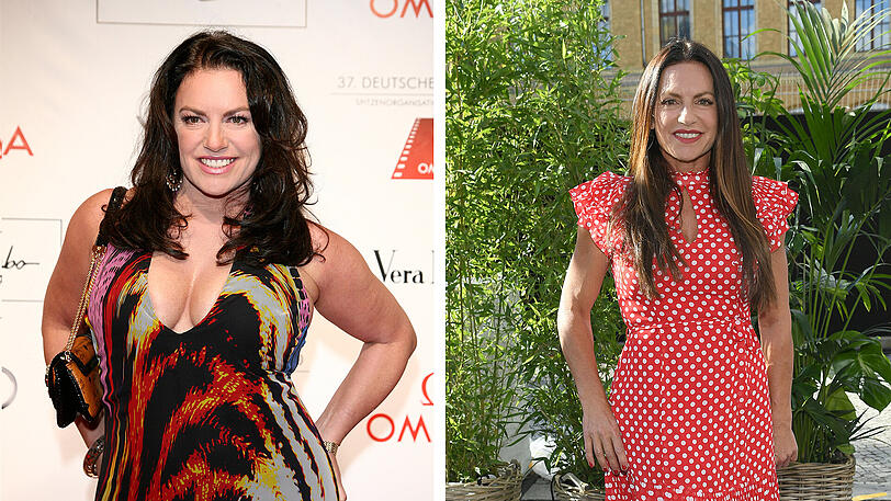 Verwandlung: Christine Neubauer 2010 beim Deutschen Filmball (links) und im Juli 2018 bei der Berliner Fashion Week.